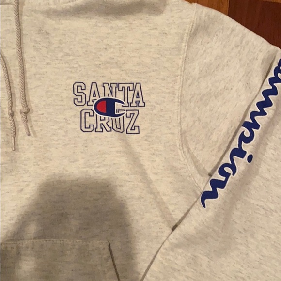 RARE champion Santa Cruz hoodie heather gray - Picture 2 of 6